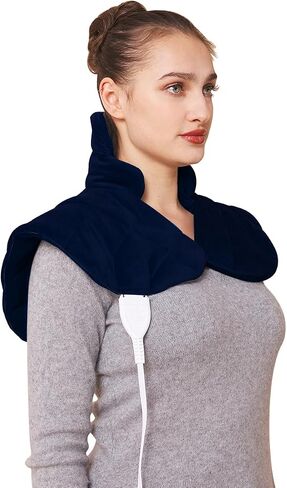 وسادة تسخين Ambershine مقاس 45 سم × 85 سم XXXL بحجم كينج مع تقنية تسخين سريع و10 إعدادات لدرجة الحرارة، وسادة تسخين كهربائية من الفلانيل/تخفيف آلام الظهر/الرقبة/الكتفين/البطن/الساقين (أزرق فاتح) in Saudi Arabia