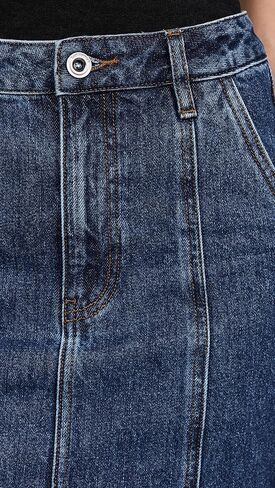 Self Portrait Women's Flared Denim Midi Skirt in Kuwait