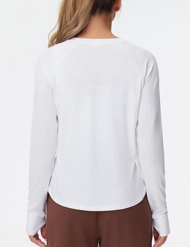 THE GYM PEOPLE Women's Long Sleeve Workout Shirts Side Slits Athletic Yoga Tee Tops with Thumb Hole in Saudi Arabia