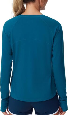 THE GYM PEOPLE Women's Long Sleeve Workout Shirts Side Slits Athletic Yoga Tee Tops with Thumb Hole in Saudi Arabia