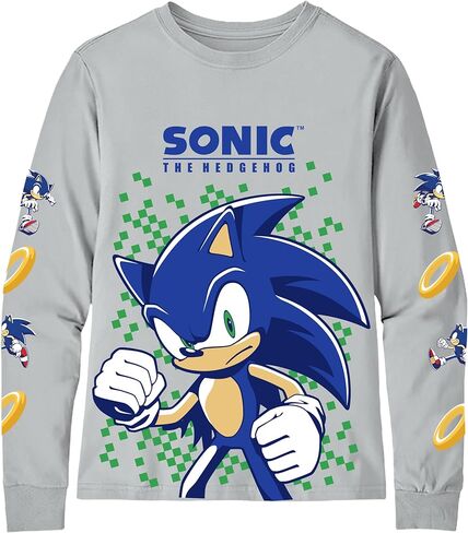 قميص SEGA Sonic The Hedgehog للأولاد الصغار والكبار بأكمام طويلة in Saudi Arabia