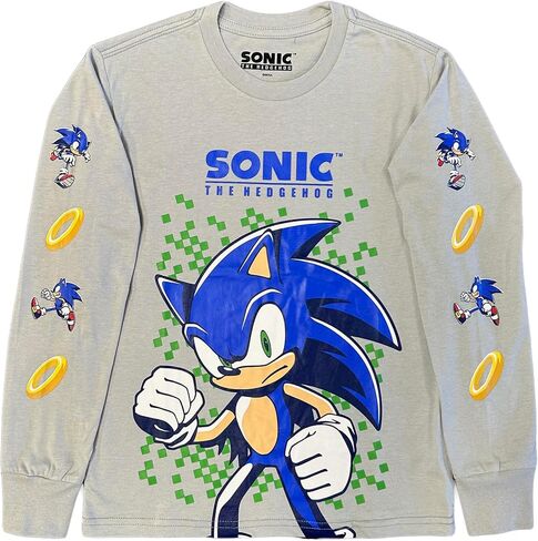 قميص SEGA Sonic The Hedgehog للأولاد الصغار والكبار بأكمام طويلة in Saudi Arabia