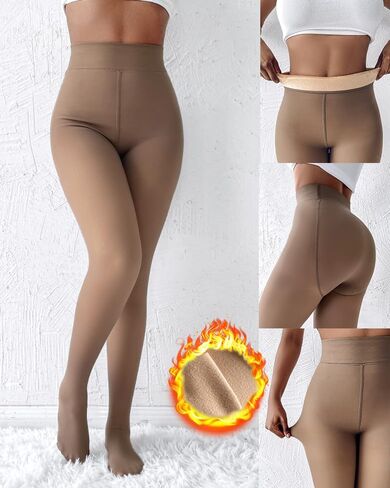 CHICME أفضل عروض التسوق Chic Me 2-Pack ارتفاع الخصر الصوف مبطن الجوارب وهمية شفافة جوارب طويلة الحرارية طماق in Kuwait