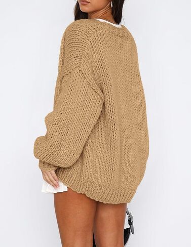 PRETTYGARDEN Women's Fall Open Front Cardigan Sweaters Long Sleeve Loose Fit Chunky Knit Outerwear Trendy Casual Outfits in Kuwait