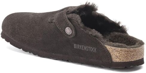 Birkenstock Boston VL/Shearling - Cozy Suede Clog with Shearling Footbed and Reptile Embossed Strap - Multiple Sizes & Colors in Saudi Arabia