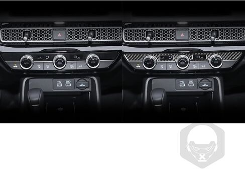 NVCNX Real Carbon Fiber Compatible with Honda 11th Gen Civic 2022 2023 2024 Sport/Si/LX/Type R Sedan Hatchback Car Dash AC Panel Dashboard Cover Interior Trim Accessories in Saudi Arabia