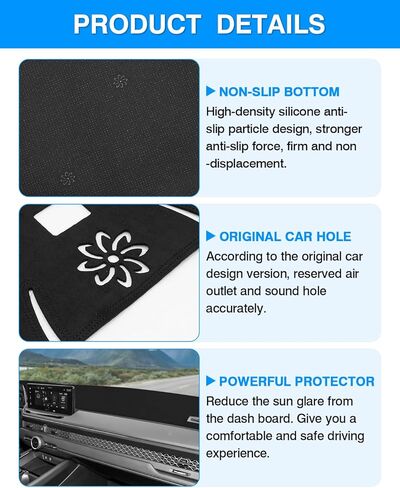 Autorder غطاء لوحة القيادة حصيرة ل 2023 2024 2025 هوندا أكورد اكسسوارات داش غطاء الجلد المدبوغ داش حصيرة ظلة وهج الأشعة فوق البنفسجية حامي in Kuwait