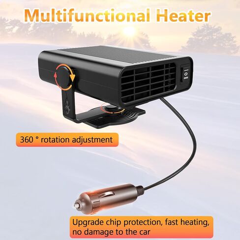 سخان سيارة محمول، سخان سيارة يمكن توصيله بولاعة السجائر، مروحة تسخين وتبريد سريعة 2 في 1 للزجاج الأمامي in Kuwait
