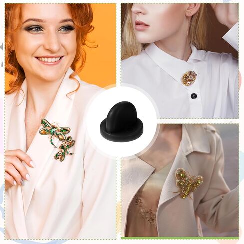 60 PCS Rubber Pin Backs, Lapel Pin Backs PVC Rubber Pin Backs Pin Safety Backs for Brooch Tie Hat Badge Insignia Lapel Pin Backings Pin Cap Keepers with Storage Case for Uniform Badges, Multicolor in Saudi Arabia