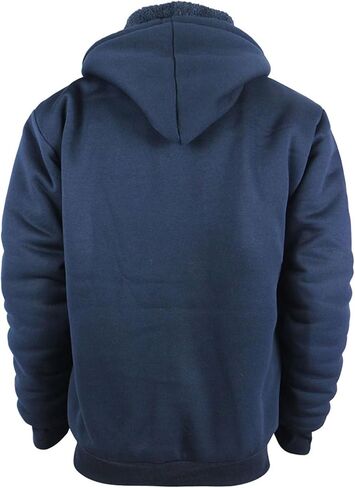 Boys' Fashion Zip Up Hoodie Plain Comfort Fleece Jacket Youth Heavyweight Sherpa Lined Sweatshirts in Saudi Arabia