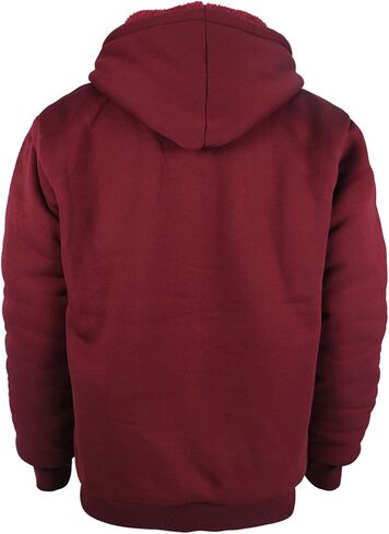 Boys' Fashion Zip Up Hoodie Plain Comfort Fleece Jacket Youth Heavyweight Sherpa Lined Sweatshirts in Saudi Arabia