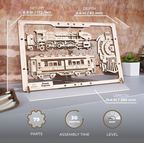 UGEARS Roadster Models Kits to Build - Innovative 2.5D Puzzles Roadster Model Car Kits to Build for Adults - Classic Muscle Car Wooden Puzzles - Car Wood Model Kit Frame with Movable Parts in Kuwait