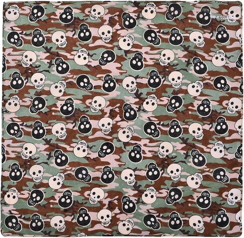 6 Pack 21 x 21 Inches Skull Bandanas Scarf for Men 100% Cotton Pirate Skeleton Hankerchief Wraps Headwraps Wristband Sports Face Cover for Women and Kid in Saudi Arabia