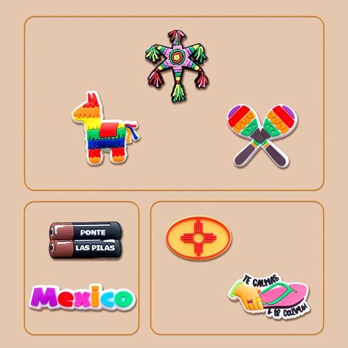 28 30Pcs Mexican Shoe Charms Decoration for Adult, Fiesta Day of the Dead Croc Pins for Shoes Clog Sandals in Saudi Arabia