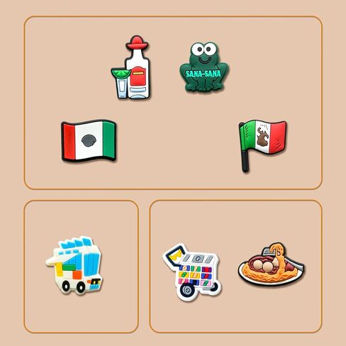 28 30Pcs Mexican Shoe Charms Decoration for Adult, Fiesta Day of the Dead Croc Pins for Shoes Clog Sandals in Saudi Arabia