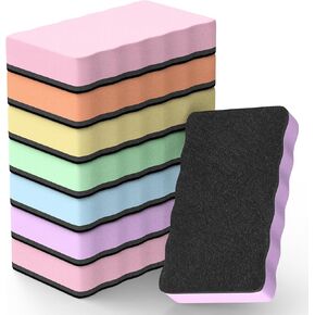 MaxGear Whiteboard Erasers, 8 Pack Magnetic Dry Erase Erasers, White Board Erasers Bulk for Dry Erase Board, Magnetic Dry Erasers for Classroom, Office, Home (6 Pastel Color Set, 4 x 2 x 0.6 Inch) in Saudi Arabia