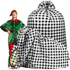 Teling 2 Pcs 80 x 60 in Jumbo Bike Gift Bags Christmas Extra Large Bicycle Gift Bags Large Plastic Gift Bags for Heavy Large Xmas Gifts Bags Holiday Bicycle Bags (Green Black)
