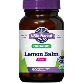 Oregon's Wild Harvest, Certified Organic Lemon Balm, Herbal Supplement Vegan Supplement, 1125 MGS, 90 Count
