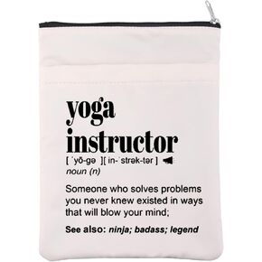 Yoga Instructor Book Sleeve Yoga Teacher Appreciation Book Cover Best Yoga Instructor Ever Gift Yoga Mentor Gift Yogi Gift Yoga Training Gift for Lovers (YogaInstructor BS)
