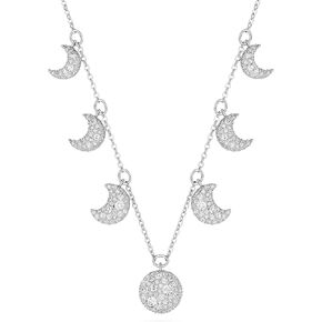 SWAROVSKI Sublima Choker, Moon, Clear, Rhodium Finished
