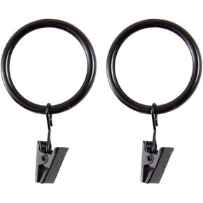 Kenney Clip Rings for 1" to 1-1/4" Diameter Curtain Rods, Oil Rubbed Bronze, 14-Pack