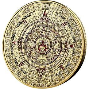 Mexico Mayan Aztec Calendar Art Prophecy Culture Challenge Coin Lucky Coin