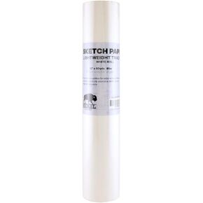 Nickel White Sketch Tracing Paper Roll, 12 inch X 50 Yard I White Translucent Paper Vellum I Lightweight Paper for Drawing, Sketching, Drafting, Overlay