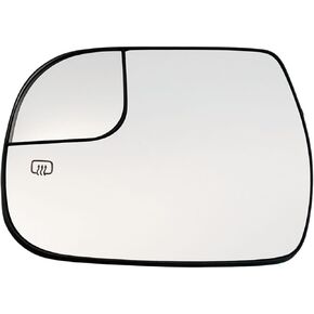 Passenger Side Mirror Glass Heated NO-Blind Spot Without Auto Dimming Compatible with for Toyota Sienna 2011-2020 Passenger Side View Mirror Glass With Backing Plate oniy for Heated No-Blind Spot