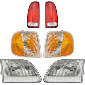 TRQ Lighting Kit Compatible with 1997-2003 Ford F-150 FO2502139 FO2503139 FO2550118 FO2551118 FO2800117 FO2801117