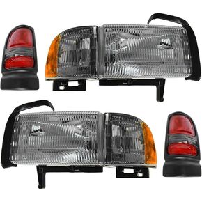 TRQ Lighting Kit Compatible with 1994-2001 Dodge Ram 1500 1994-2002 Ram 2500 Ram 3500 CH2502101 CH2503101 CH2800122 CH2801122