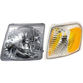 TRQ Driver Side Lighting Kit Compatible with 2001-2003 Ford Explorer Sport 2001-2005 Explorer Sport Trac FO2502170 FO2520164