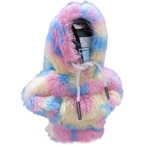 Car Shift Knob Hoodie, Plush Gear Shift Cover, Colorful Hoodie Style, Universal Fit for Manual and Automatic Cars, Universal Automotive Accessories Interior (Pink)
