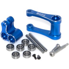 Knuckle & Pull Rod Compatible with Losi 1/4 Promoto Upgrade MX Motorcycle RTR FXR Rc Car LOS06000 LOS06002 264001 Aluminum Alloy Parts Replace(Dark Blue)