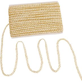 MAYJOYDIY 22 Yards Gold Gimp Braid Trim 1/5inch Metallic Gold Threads Lace Trim Polyester Decorative S Woven Braid Trim for Sewing Bag DIY Crafts Costume Curtain Lampshades