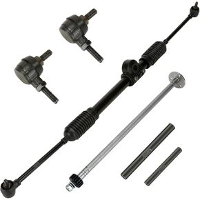Steering Gear Assembly Compatible with Coleman KT196 Go Kart 196cc 6.5HP CK196 Kandi 110cc Gas Powered 4 Wheeler Quad DIY Racing Go Cart, Go-kart Steering Gear Box with Ball Joint Parts