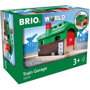 BRIO World 33574 - Train Garage - 1 Piece Wooden Toy Train Accessory for Kids Age 3 and Up
