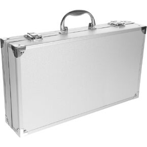 ERINGOGO Aluminum Attache Case - 14inch Lock Metal Briefcase with Ripple Foam, Hard Aluminum Carrying Case, Universal Portable Tool Case for Laptop/Luggage/Instrument, White