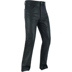 Motorcycle Leather Chaps/Pants for Men Biker Riding Cowboy Chaps Black Multi-Pocket Split Soft Leather Pants