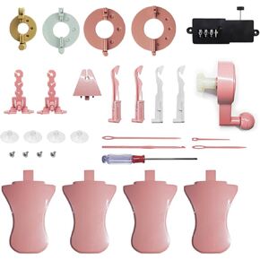 30 Pcs SENTRO 22 40 48 Knitting Machine Accessories Various Weaving Loom Round Knitting Machines Replacement Tools Include Adapter Handle Tensioner Digital Counter and Knit Hook Kit for Adults & Kid