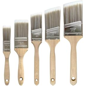 5pcs Beveled Multifunction Wooden Handle Wall Brushing Tools Apply Evenly Paint Brush Set