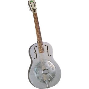 Regal RC-43 Metal Body Triolian Guitar - Antiqued Nickel-Plated Steel