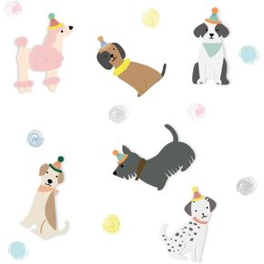 24PCS Pet Dog Cupcake Toppers, Pet Dog Themed Birthday Party Supplies,Baby Shower Party Decorations, Dogs Face Cake Toppers, Puppy Theme Birthday Party Decorations Supplies for Kids