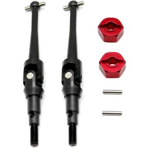 2PCS H16BM Drive Shaft & Wheel Hex Hub for MJX Hyper GO 1/16 16207 16208 16209 16210 Front Rear Driveshaft H16GT H16DR H16 Series RC Car Upgrades Part Black