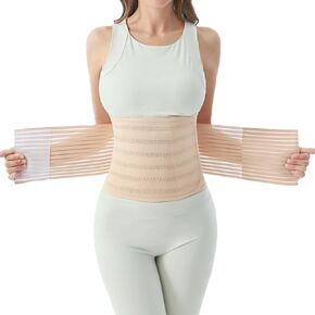Postpartum Belly Band for Women: Abdominal Binder Post Surgery Stomach Compression Support Belt - Post Partum Waist Girdle C Section Recovery Wrap