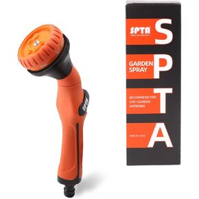 SPTA Garden Hose Nozzle Sprayer, 8 Adjustable Spray Patterns, Water Hose Nozzle Spray Nozzle, High Pressure Hand Sprayer without hose connector, for Watering Lawn Car Washing Pet Sidewalk Cleaning