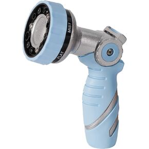 GREEN MOUNT Garden Hose Nozzle Heavy Duty Water Nozzle with Thumb Control On Off Valve, 6 Adjustable Spray Watering Patterns Comfortable Ergonomic Handle for Watering Plants, Washing Car, Cleaning