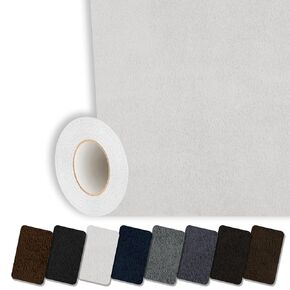 Suede Repair Patch, Large Fabric Repair Tape, Self-Adhesive Fabric Patches for Furniture, Couch, Sofa, Car Interior, Shoes, Hand Bag, Clothing (Brown, 3.5X79 Inch)