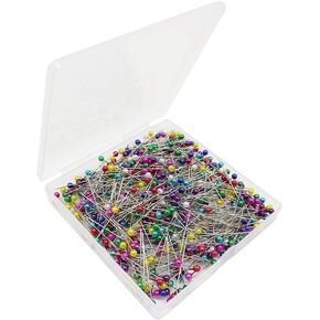 600PCS Straight Pins 1.5In Pearlized Ball Head Sewing Pins for Fabric DIY Sewing Pins Crafts