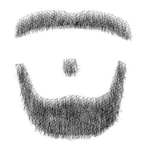 Fake Beard Human Hair Fake Face Beard and Mustache Human Hair Full Hand Tied Goatee Facial Hair Adults Men Invisible False Beards for Halloween Costume Drama Party Movie Prop(Brown)