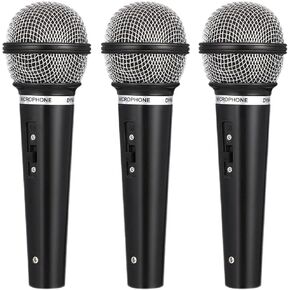 LOGOFUN 3 Pcs Toy Microphone for Kids Plastic Microphone Prop Fake Pretend Mics for Karaoke Fun Costume Prop